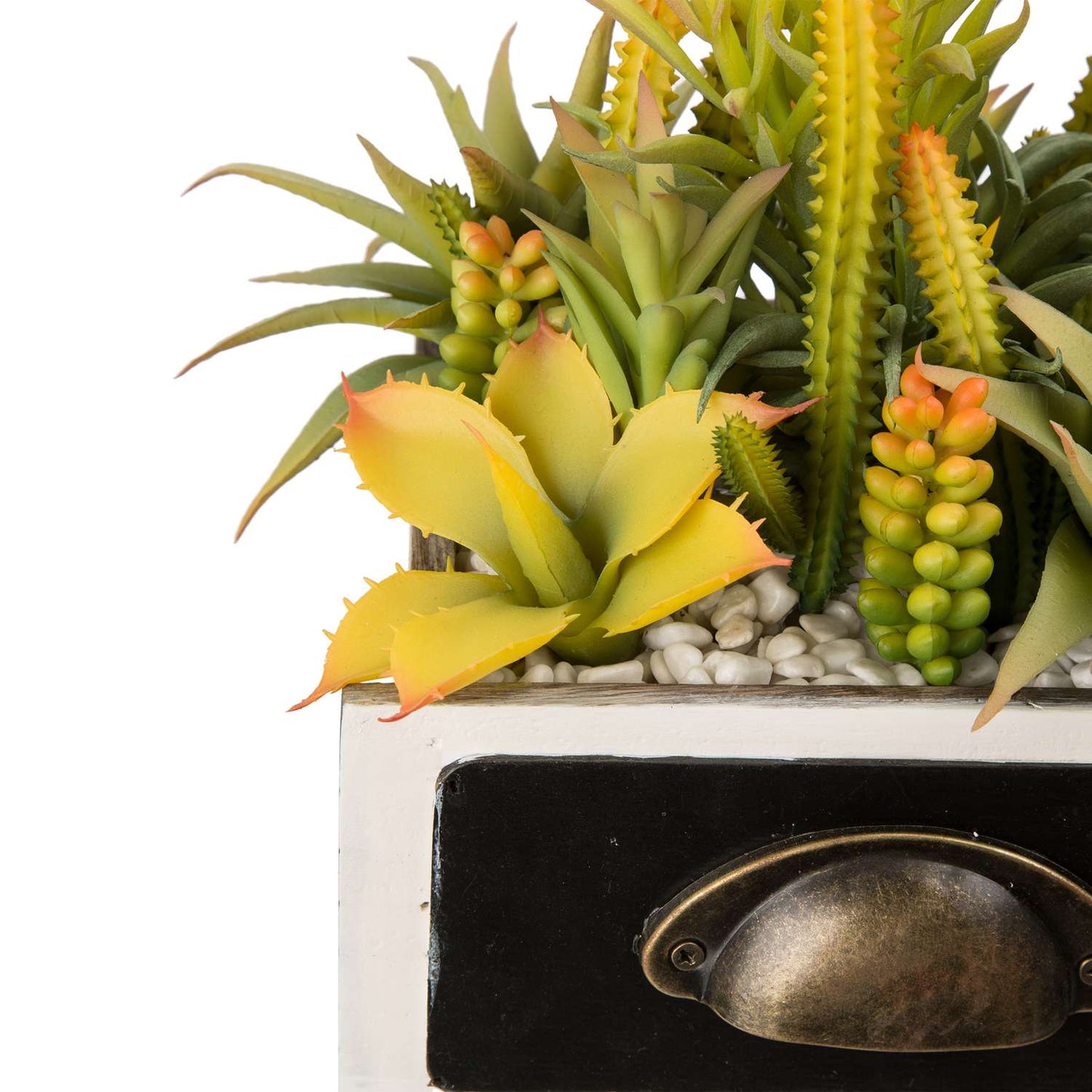  Glitzhome Black/Off-White Wood 6.25 In. H Wooden Pots