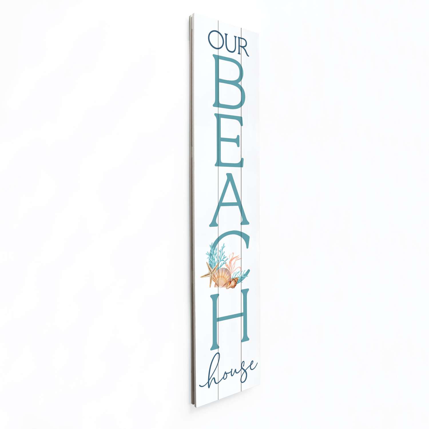  P. Graham Dunn Multicolored Wood 47 In. H Our Beach House Porch Sign