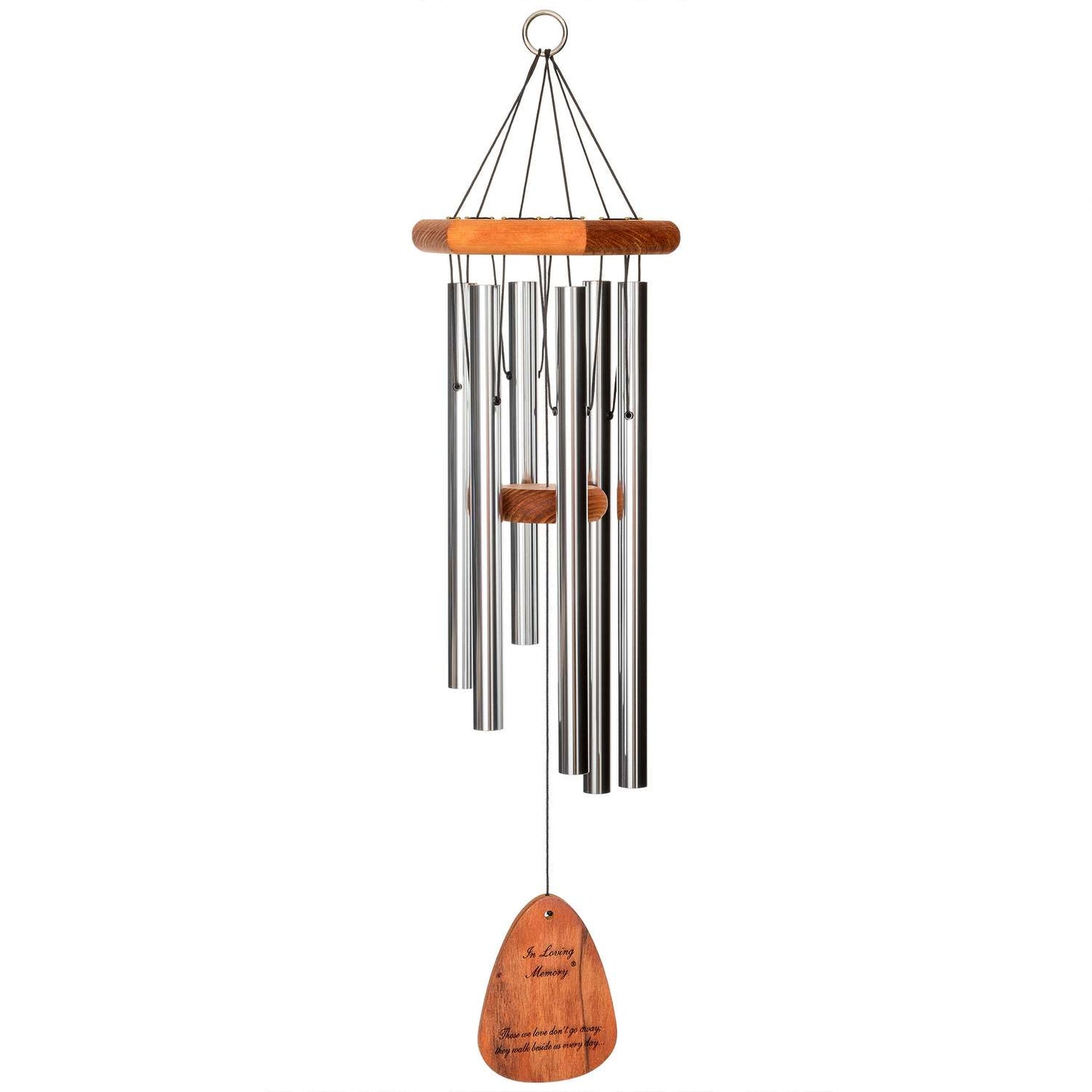  Wind River In Loving Memory Silver Aluminum/Wood 30 In. Wind Chime