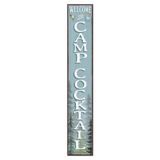  My Word! Multicolored Wood 46.5 In. H Welcome To Camp Cocktail Porch Sign