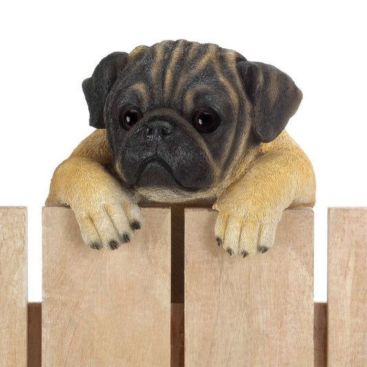  Summerfield Terrace Brown Polyresin 15 In. H Hanging Buddy Pug Wall Hanging Decor