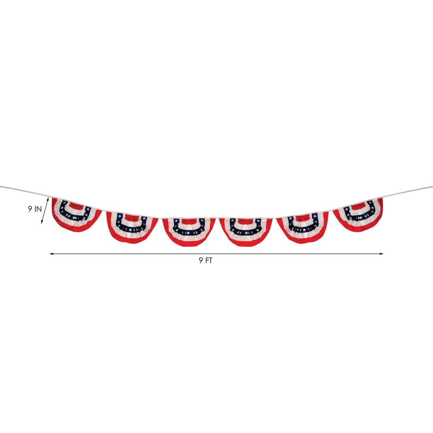  In The Breeze Pleated Flag 9 In. H X 9 In. W