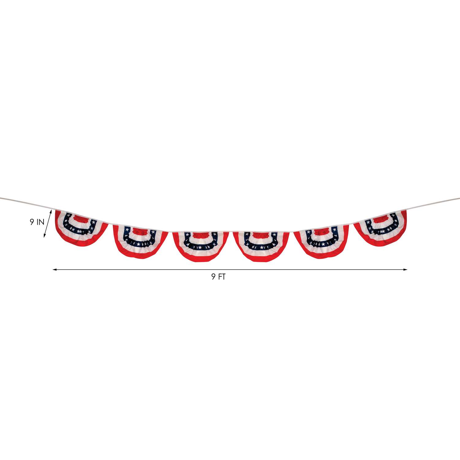  In The Breeze Pleated Flag 9 In. H X 9 In. W