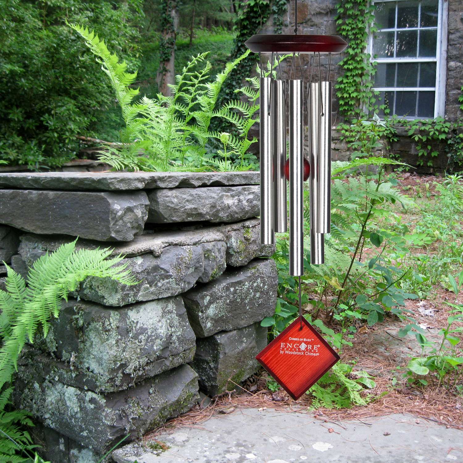  Woodstock Chimes Signature Collection Brown/Silver Aluminum/Wood 17 In. Wind Chime