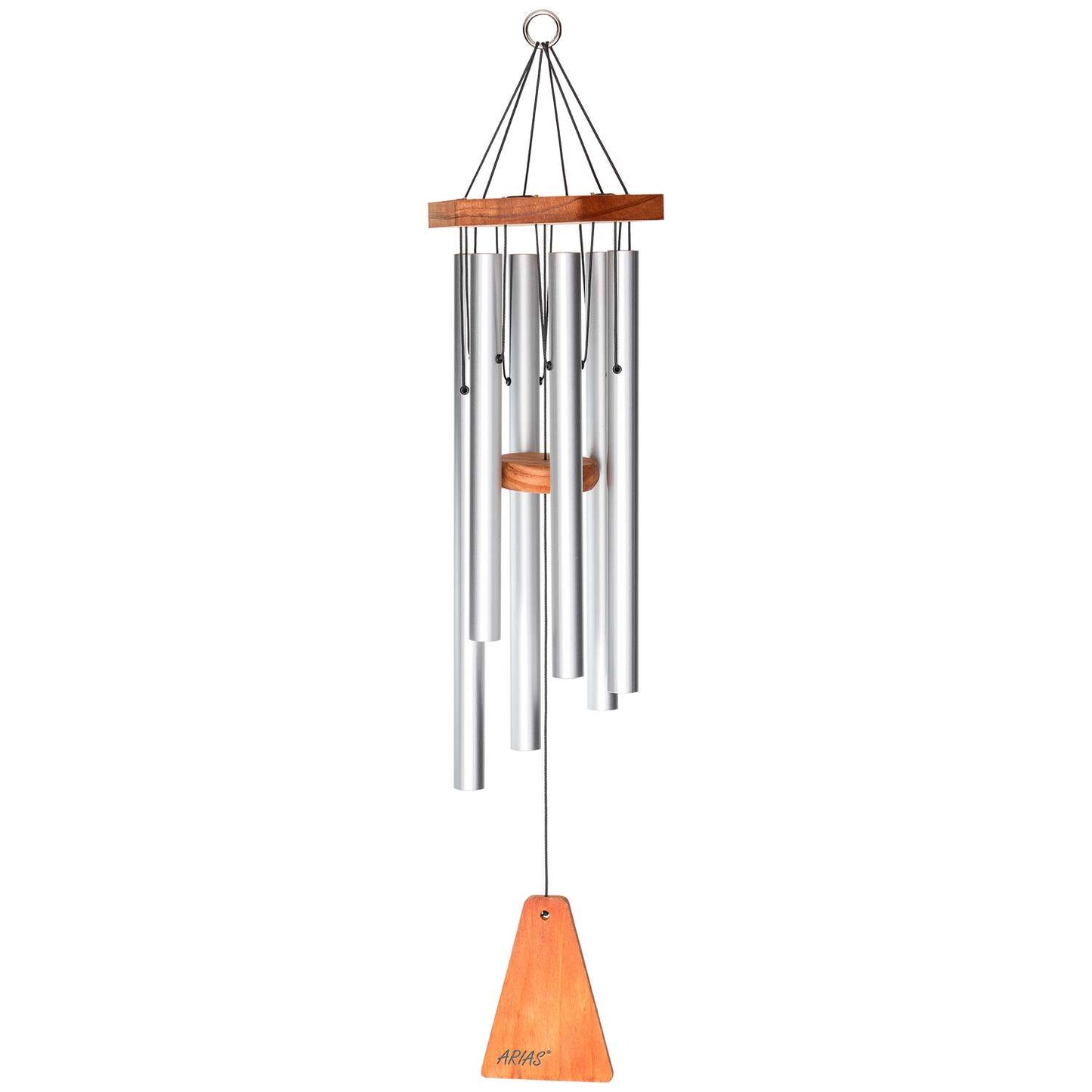  Wind River Arias Silver Aluminum/Wood 29 In. Wind Chime