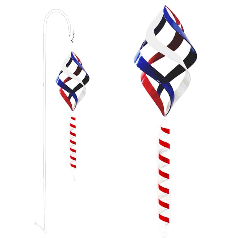 Alpine Multi-color Metal/Plastic 38 In. Striped Outdoor Spinner
