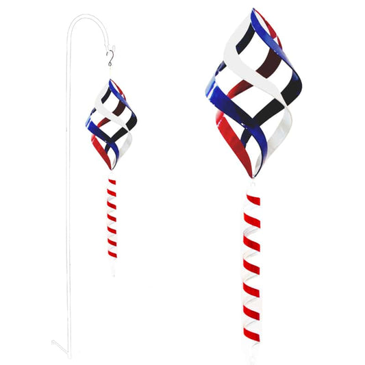  Alpine Multi-color Metal/Plastic 38 In. Striped Outdoor Spinner
