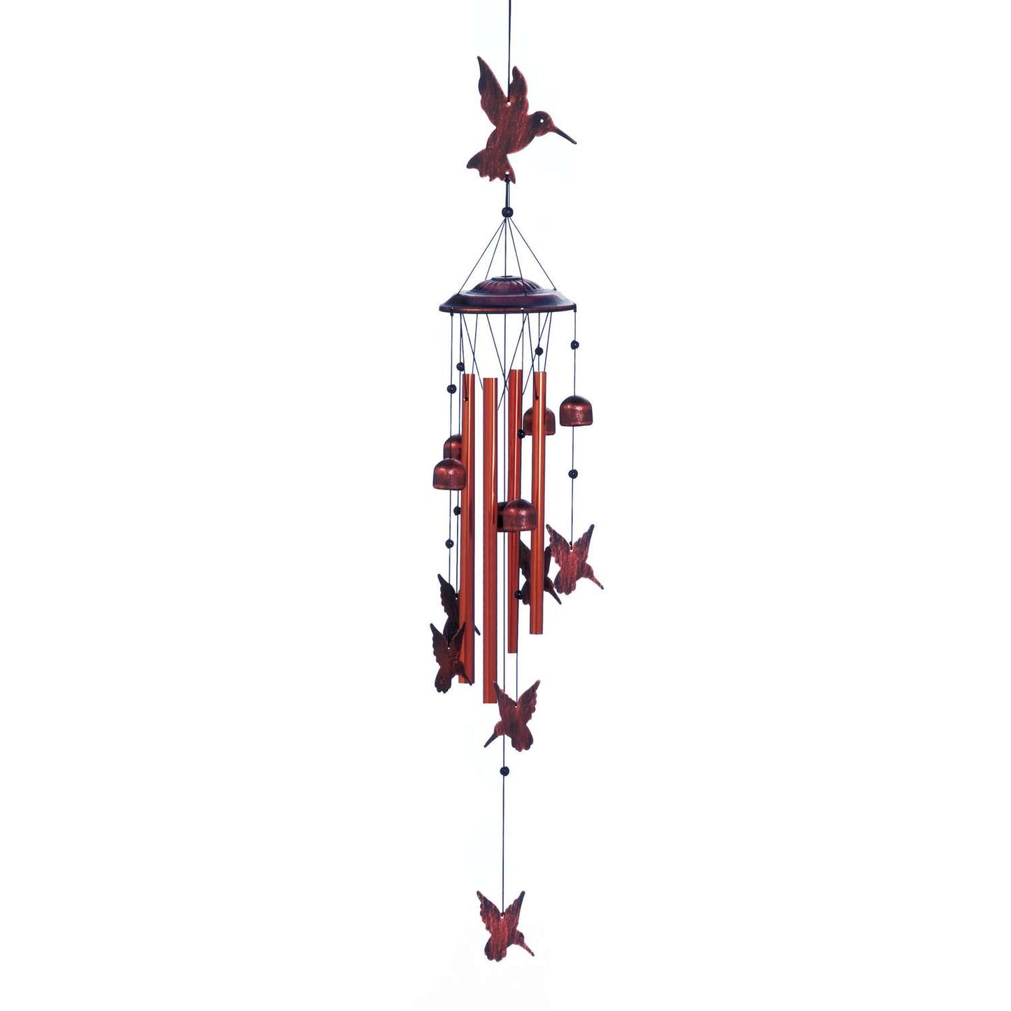  Summerfield Terrace Bronze Iron 34 In. Hummingbird In The Breeze Wind Chime