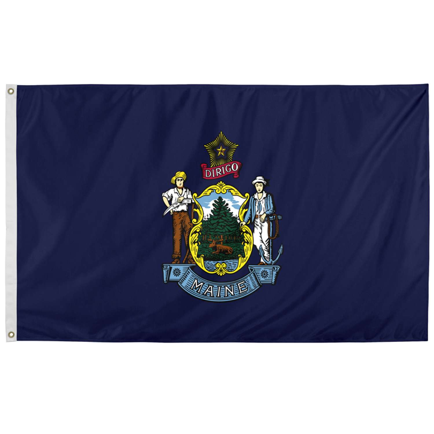  Valley Forge Maine State Flag 36 In. H X 60 In. W