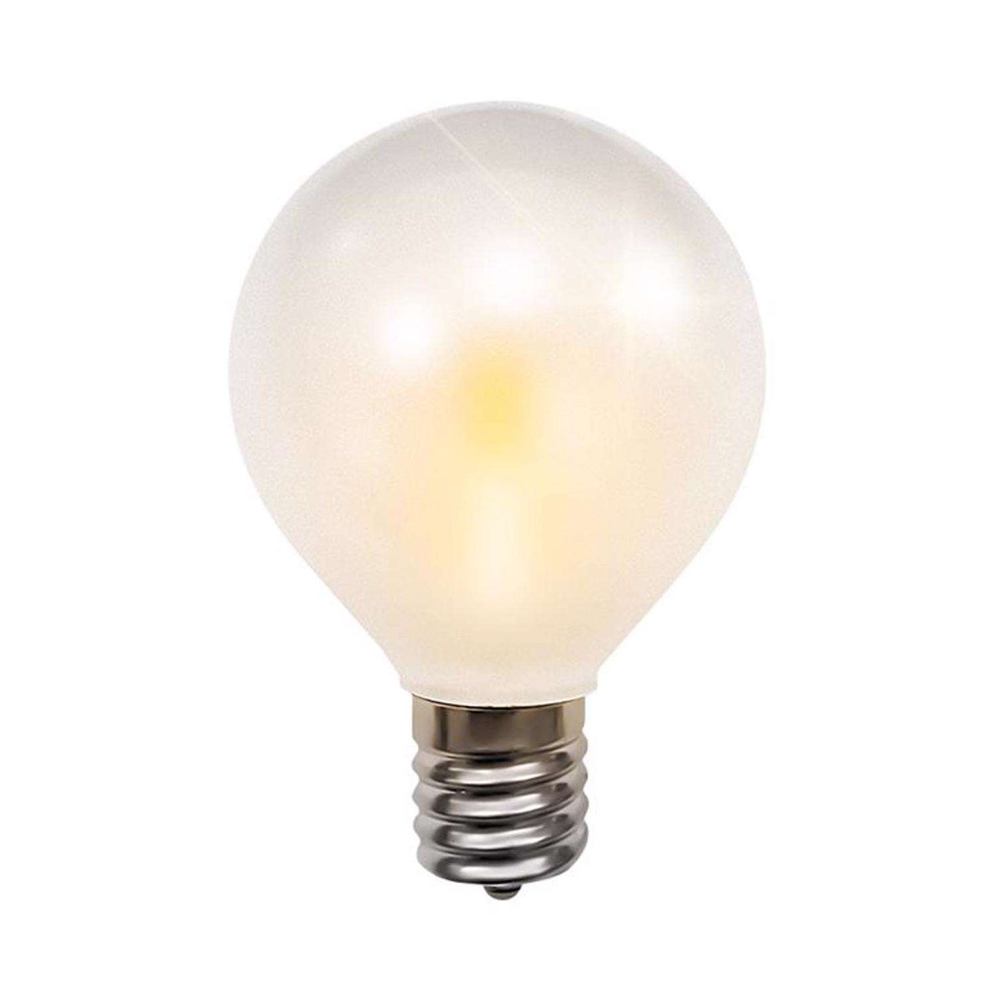  Belle Luci Holiday Bright Lights LED G50 Single Filament Frosted LED Replacement Bulb Warm White 2.5