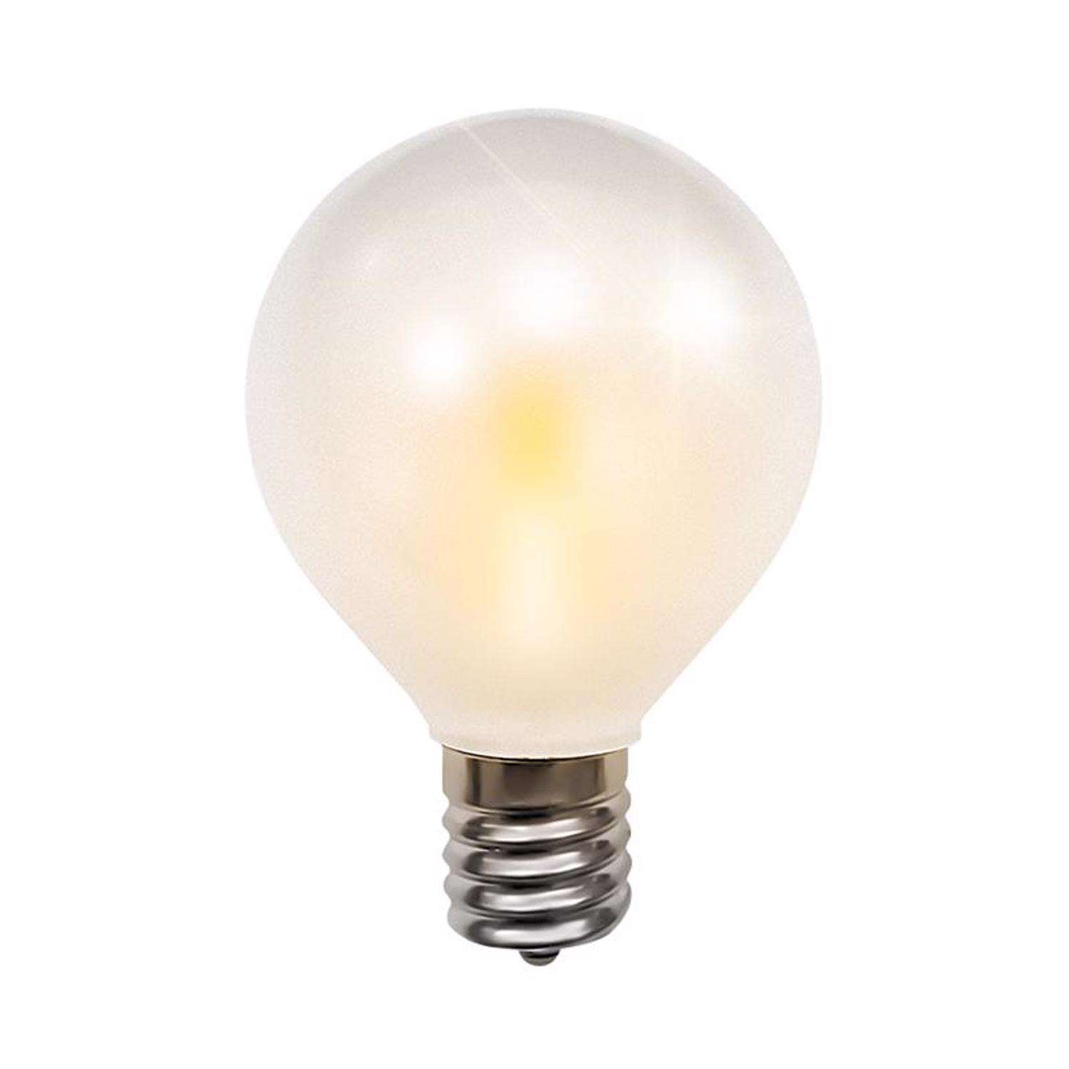 Belle Luci Holiday Bright Lights LED G50 Single Filament Frosted LED Replacement Bulb Warm White 2.5