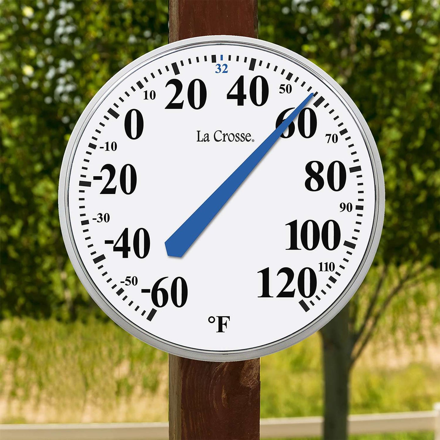  La Crosse Technology Dial Thermometer With Key Holder Plastic White 12 In.