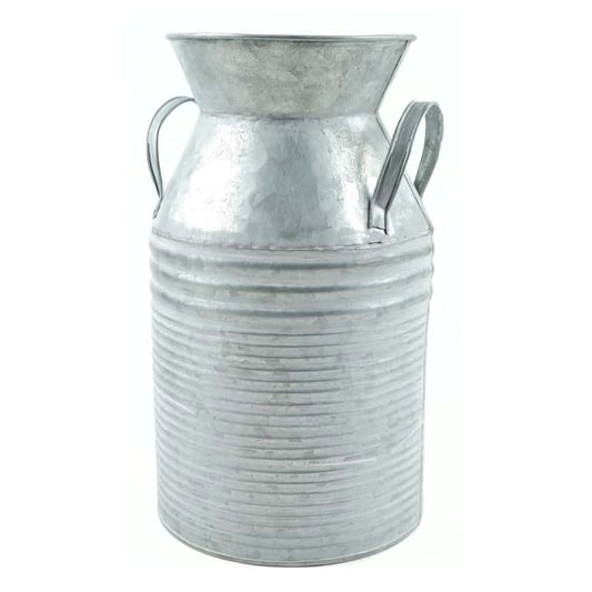  Touch Of Nature Silver Tin 12 In. H Milk Can Plant Holder