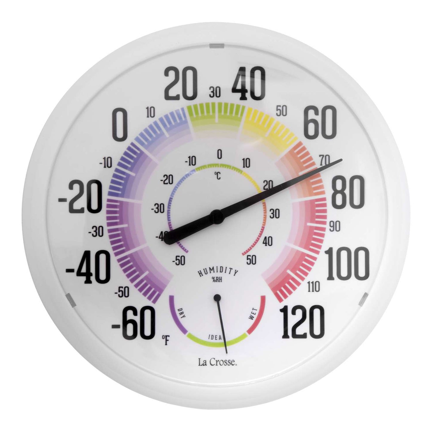  La Crosse Technology Dial Thermometer Plastic Multicolored 11.5 In.
