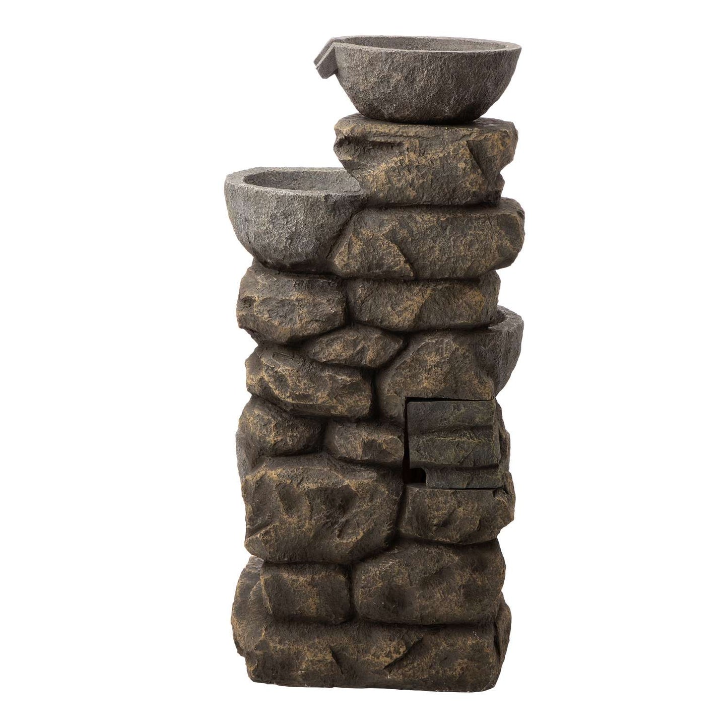  Glitzhome Polyresin Gray 32.28 In. H Fountain