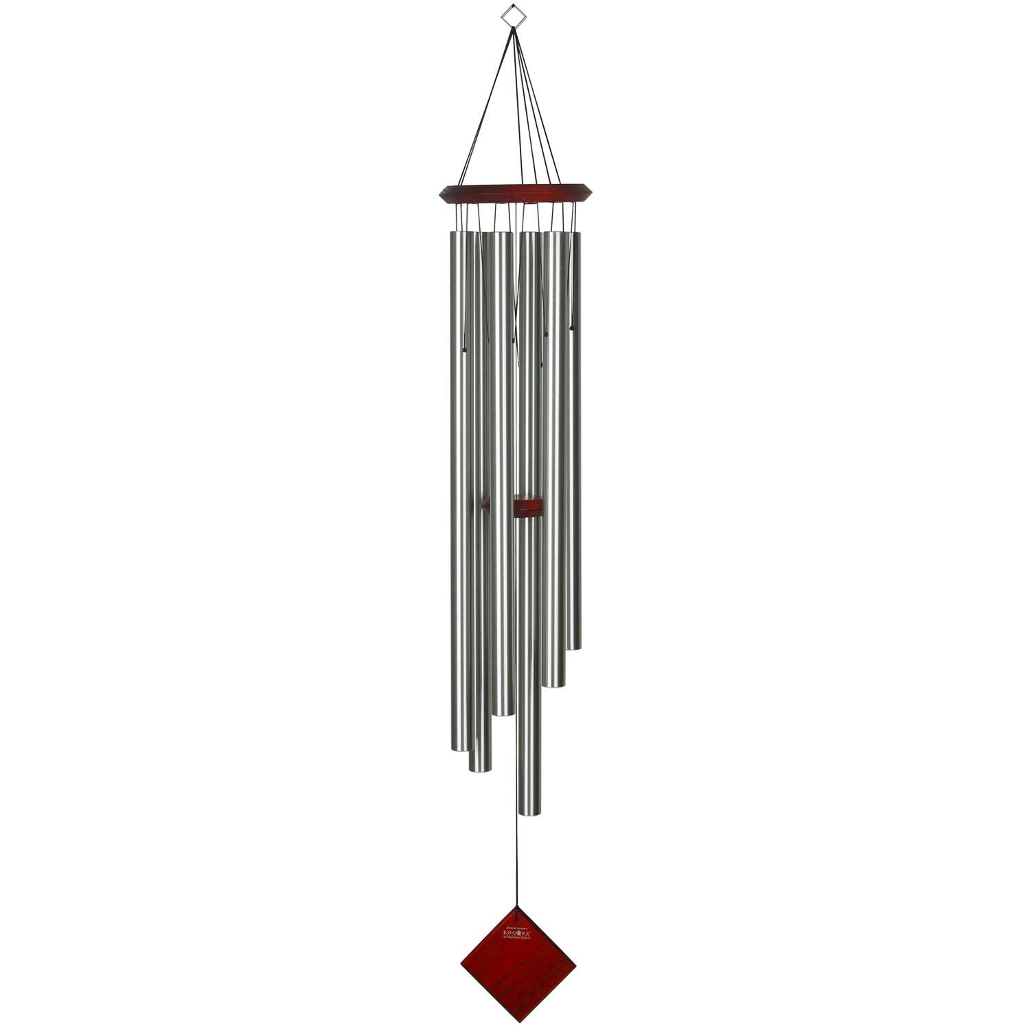  Woodstock Chimes Signature Collection Brown/Silver Aluminum/Wood 54 In. Wind Chime
