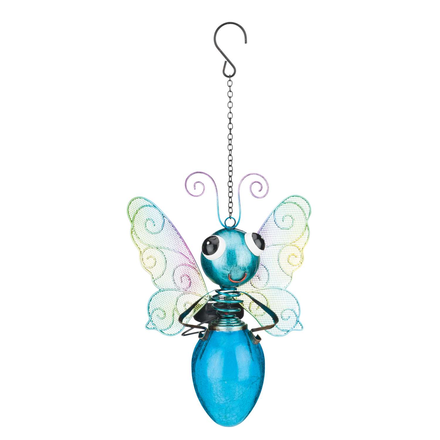  Regal Art & Gift Blue Glass/Metal 13 In. H Outdoor Solar Decor