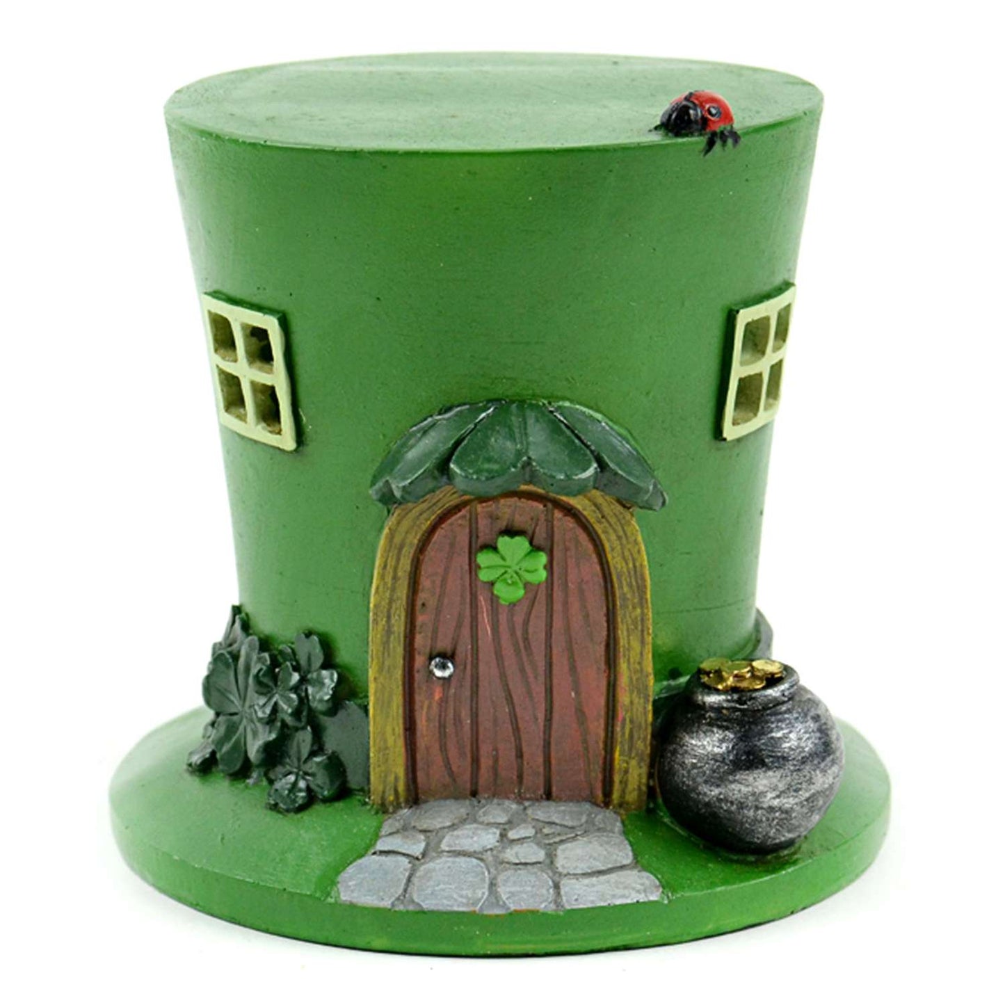  Midwest Design Imports Green Polyresin 4.5 In. H LED Leprechaun Hat House Outdoor Decoration