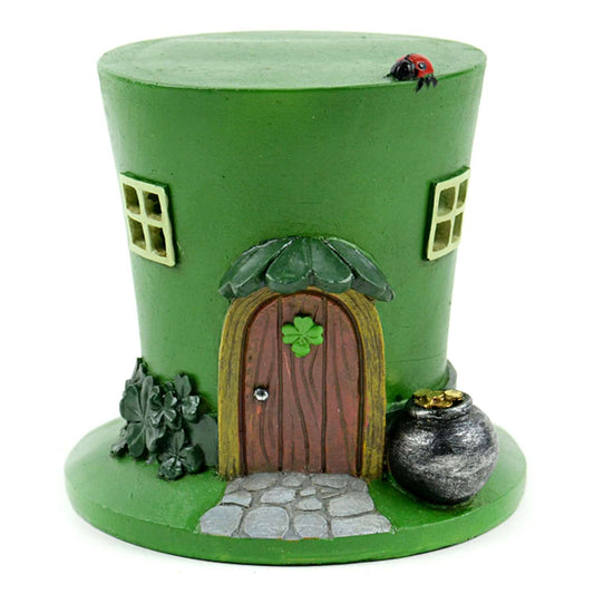  Midwest Design Imports Green Polyresin 4.5 In. H LED Leprechaun Hat House Outdoor Decoration