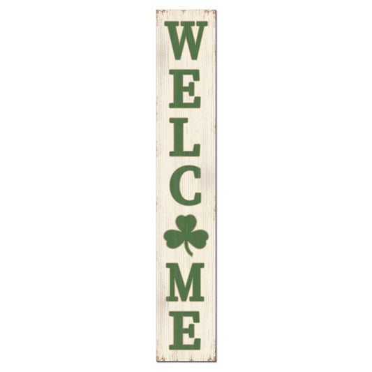  My Word! Multicolored Wood 46.5 In. H Welcome Shamrock Porch Sign