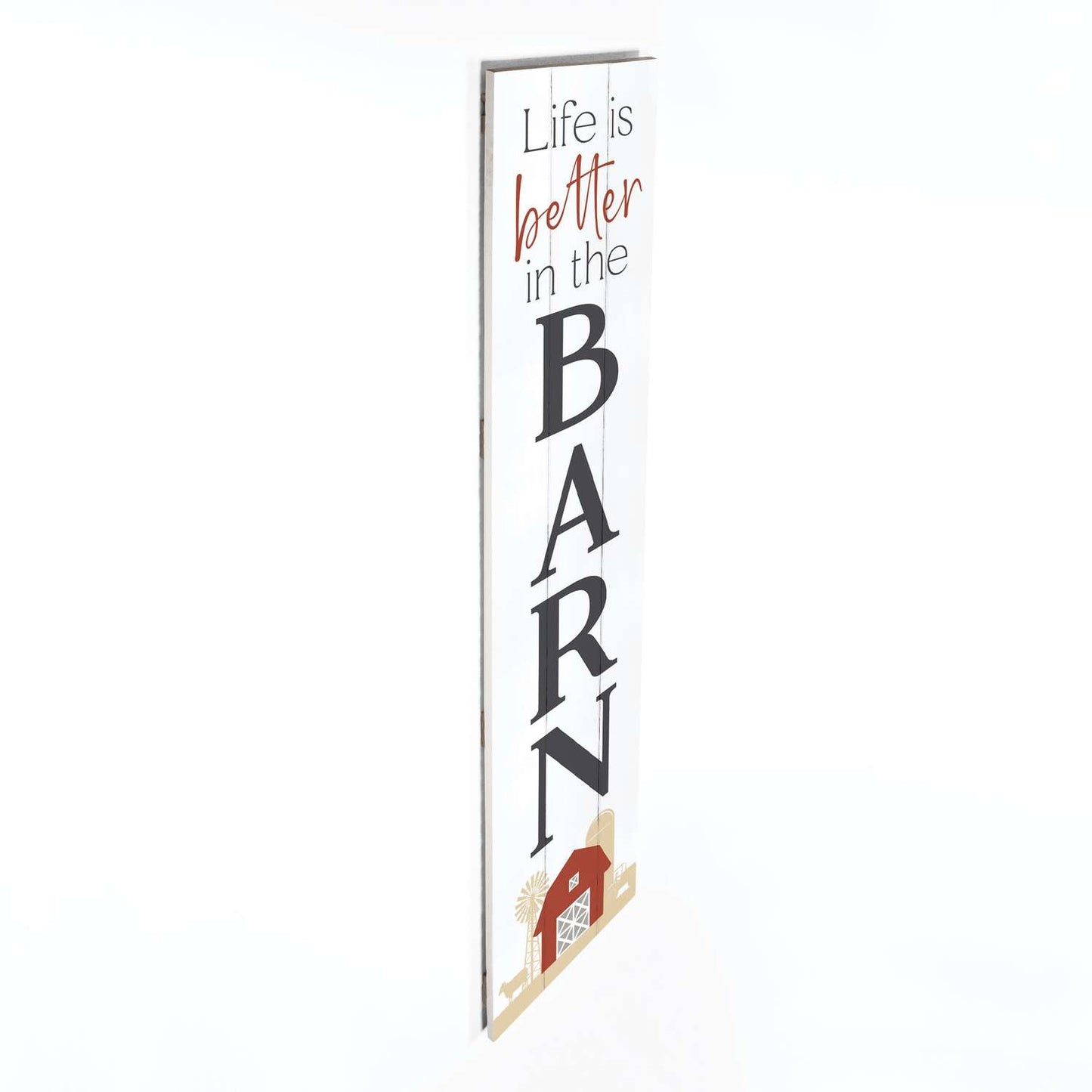  P. Graham Dunn Multicolored Wood 47 In. H Life Is Better In The Barn Porch Sign