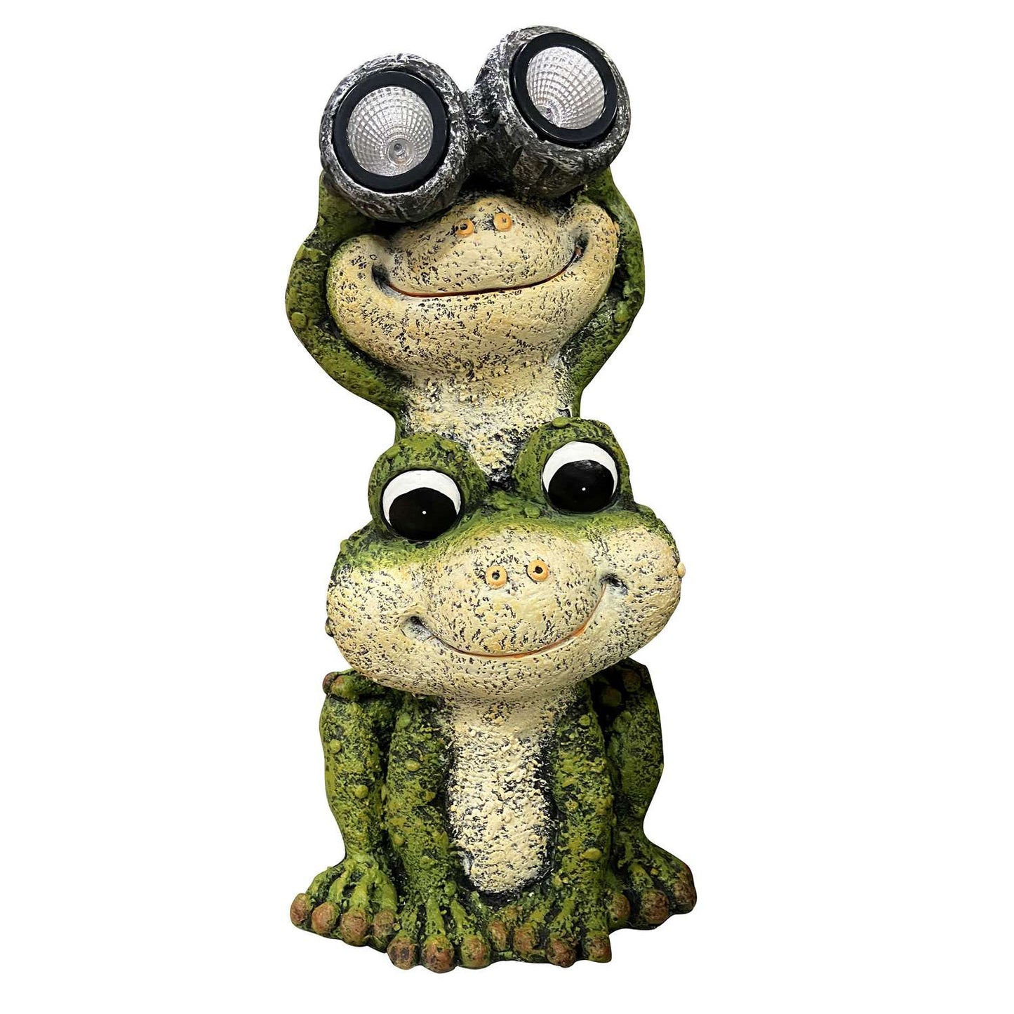  Alpine Ceramic Multi-color 19 In. Leap Frog Garden Statue