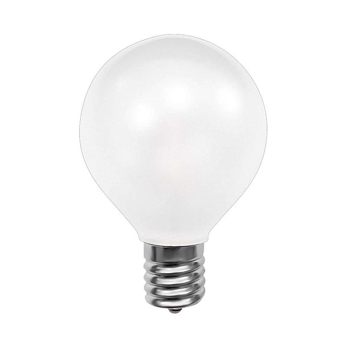  Belle Luci Holiday Bright Lights LED G50 Single Filament Frosted LED Replacement Bulb Warm White 2.5