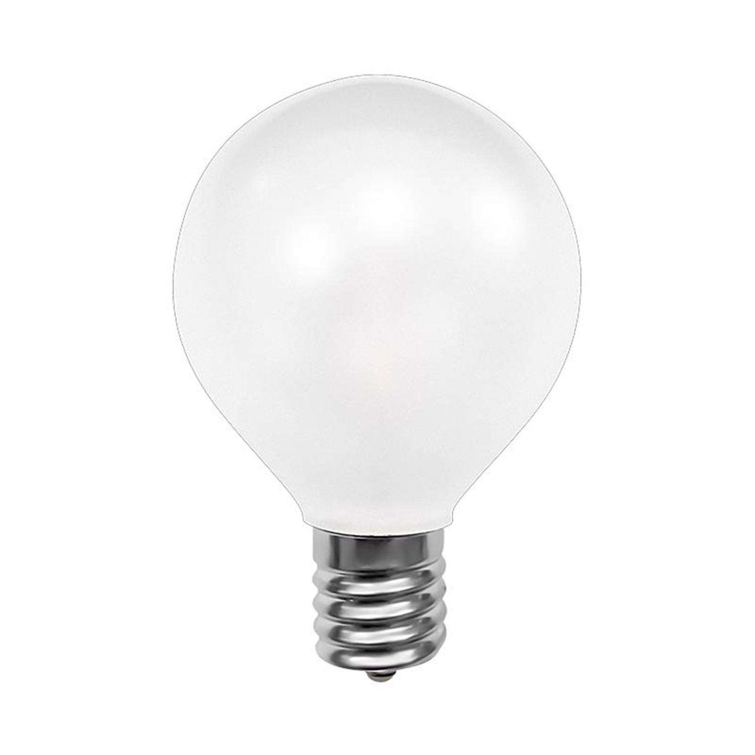  Belle Luci Holiday Bright Lights LED G50 Single Filament Frosted LED Replacement Bulb Warm White 2.5