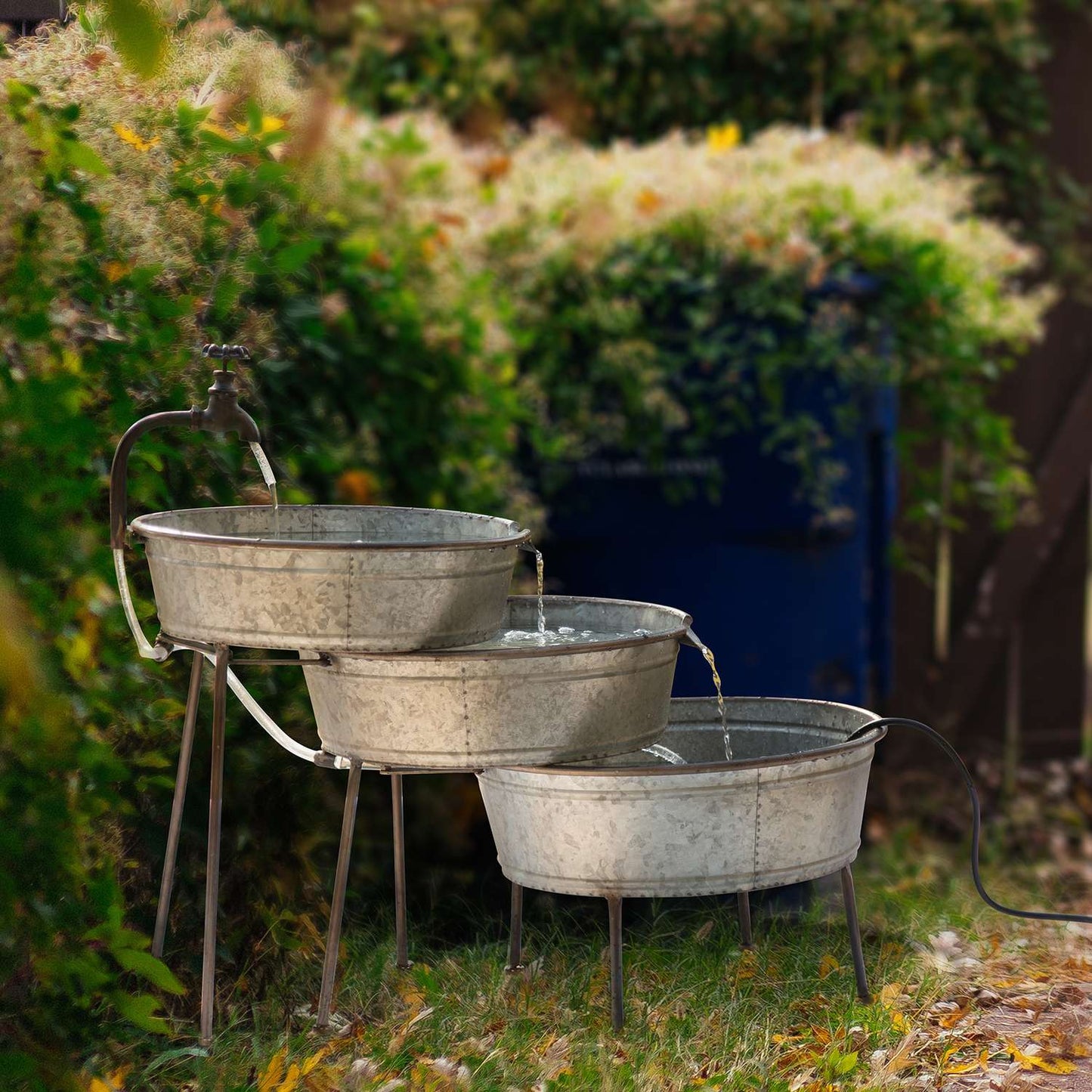  Glitzhome Metal Silver 25.5 In. H Fountain