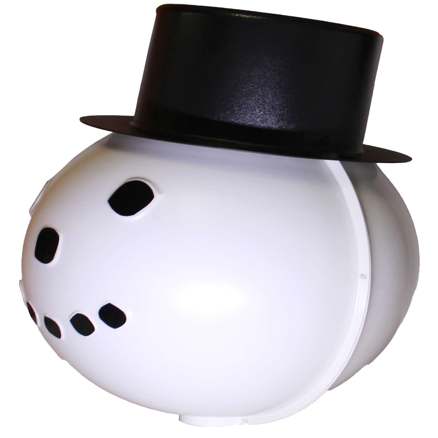  Lamplighter Black/Off-White Plastic 19 In. H Snowman Lamppost Cover Outdoor Decoration