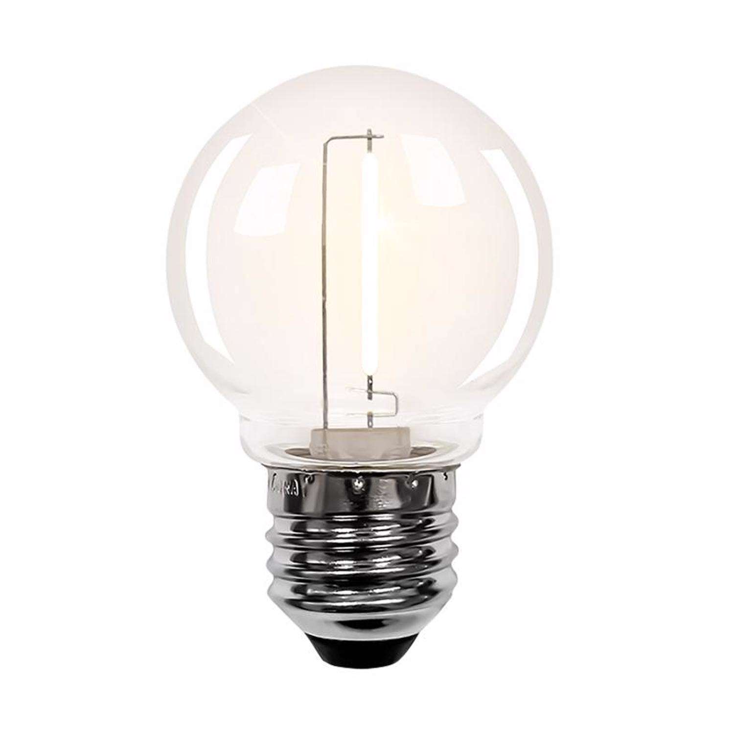  Belle Luci Holiday Bright Lights LED G50 Single Filament Bulbs Warm White 2.5 In. 25 Lights