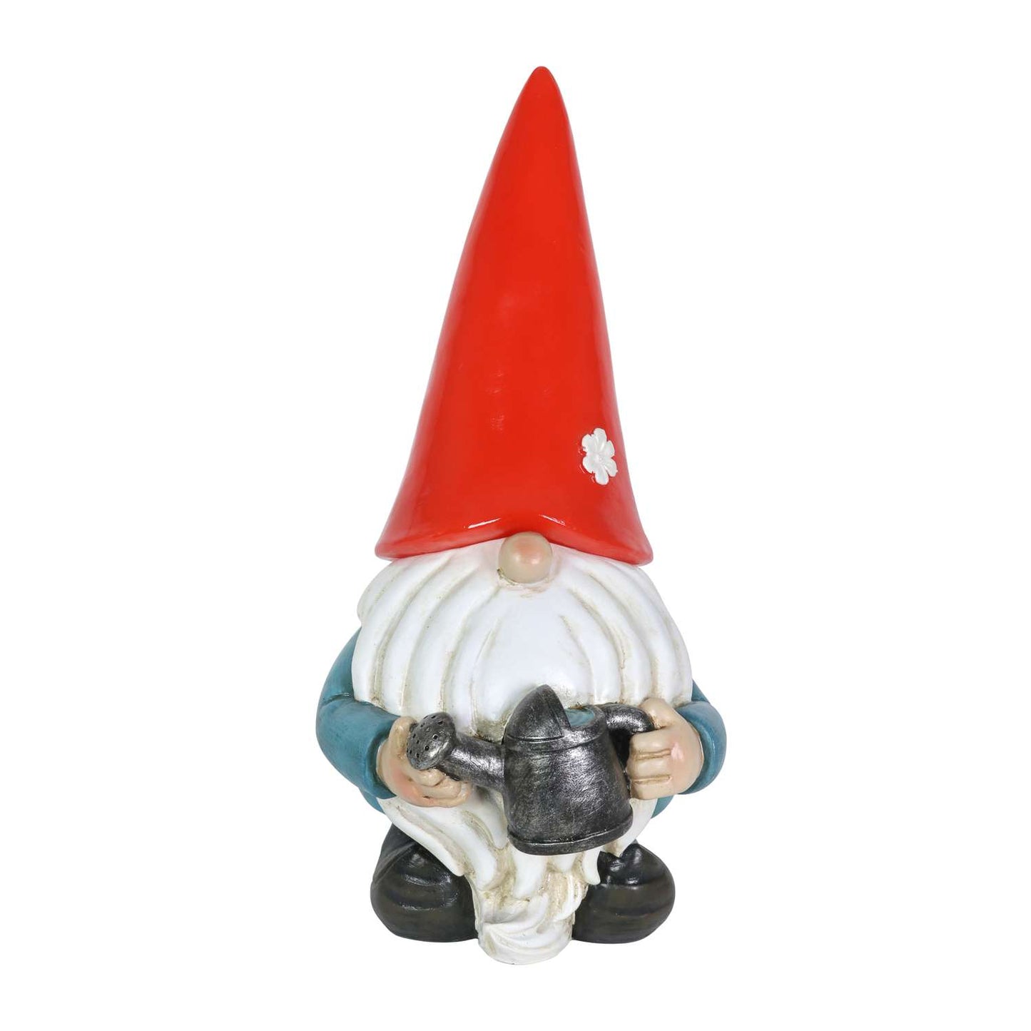  WindyWing Multicolored Resin 12.5 In. H Red Hat Garden Gnome With Watering Can Statue
