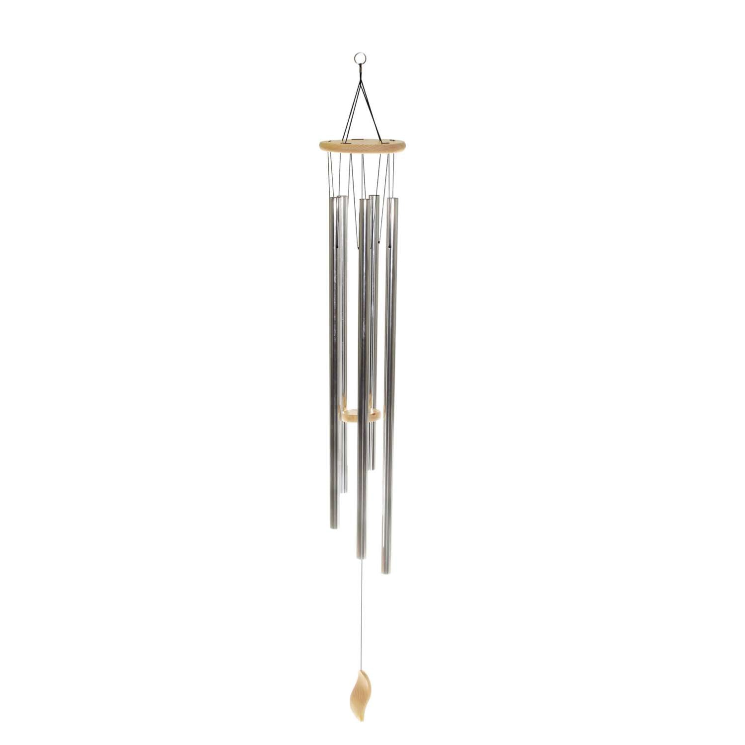  Summerfield Terrace Brown/Silver Aluminum/Wood 57 In. Sedona Wind Chime