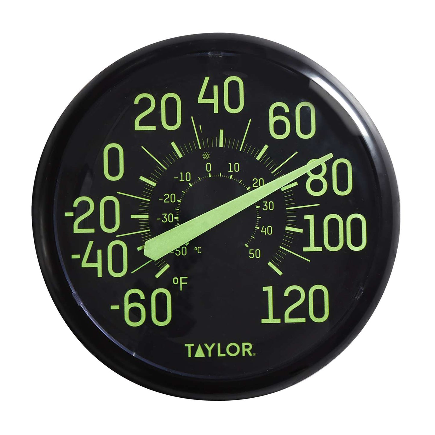  Taylor Glow In The Dark Dial Thermometer Plastic Black 13.25 In.