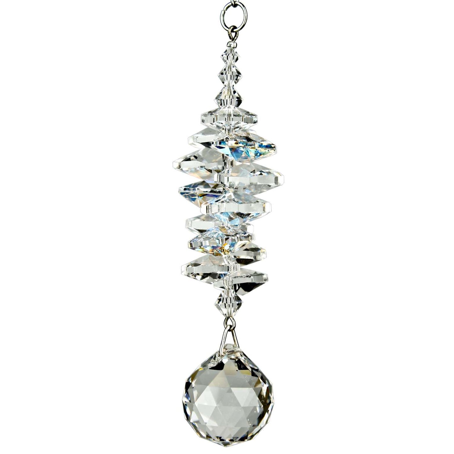  Woodstock Chimes Clear Crystal 3.5 In. Ball Wind Chime