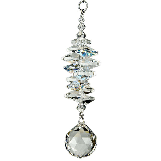  Woodstock Chimes Clear Crystal 3.5 In. Ball Wind Chime