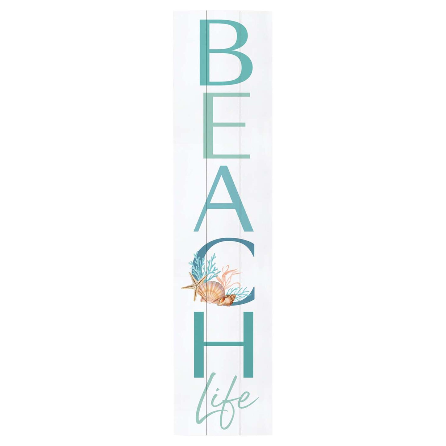  P. Graham Dunn Multicolored Wood 47 In. H Beach Life Porch Sign