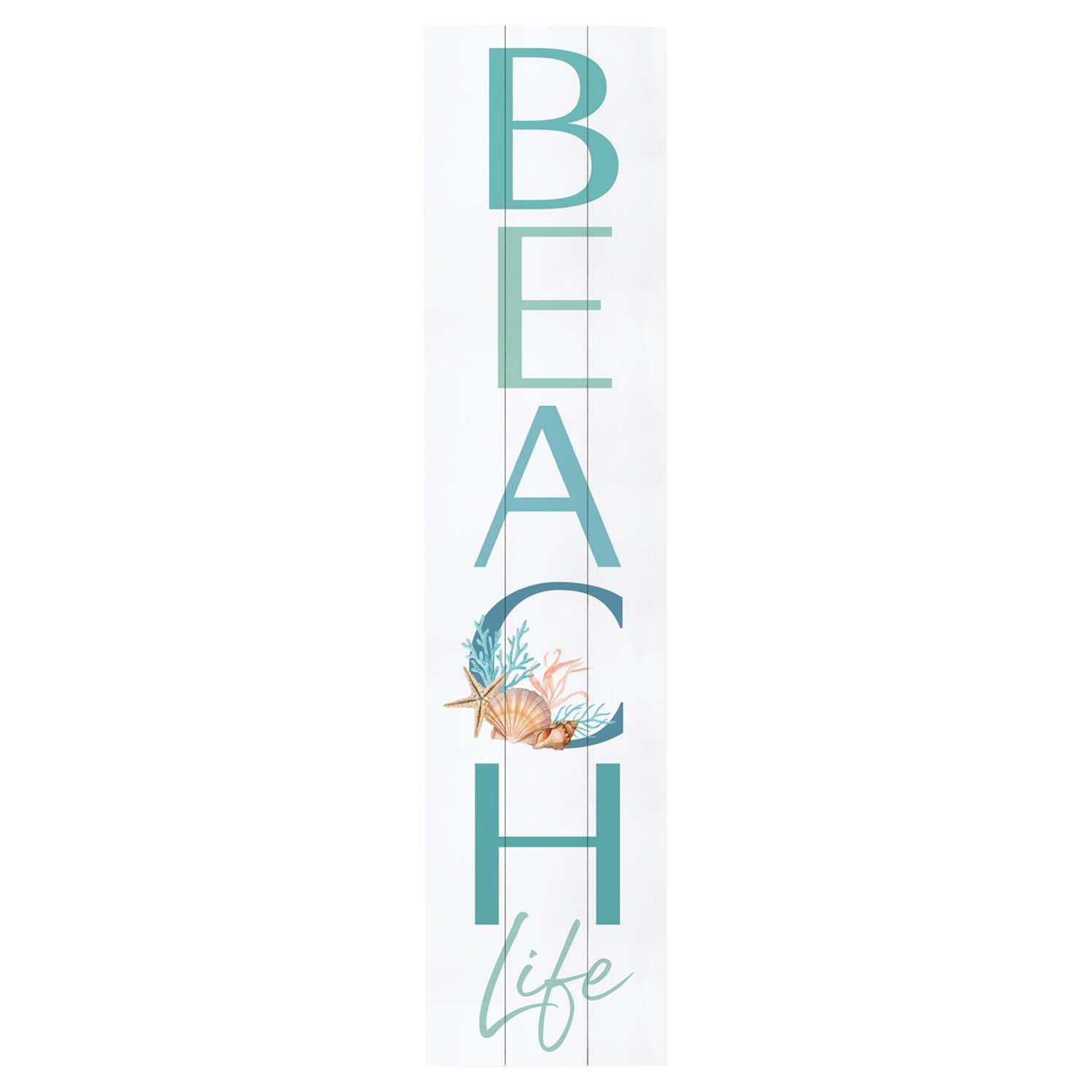  P. Graham Dunn Multicolored Wood 47 In. H Beach Life Porch Sign