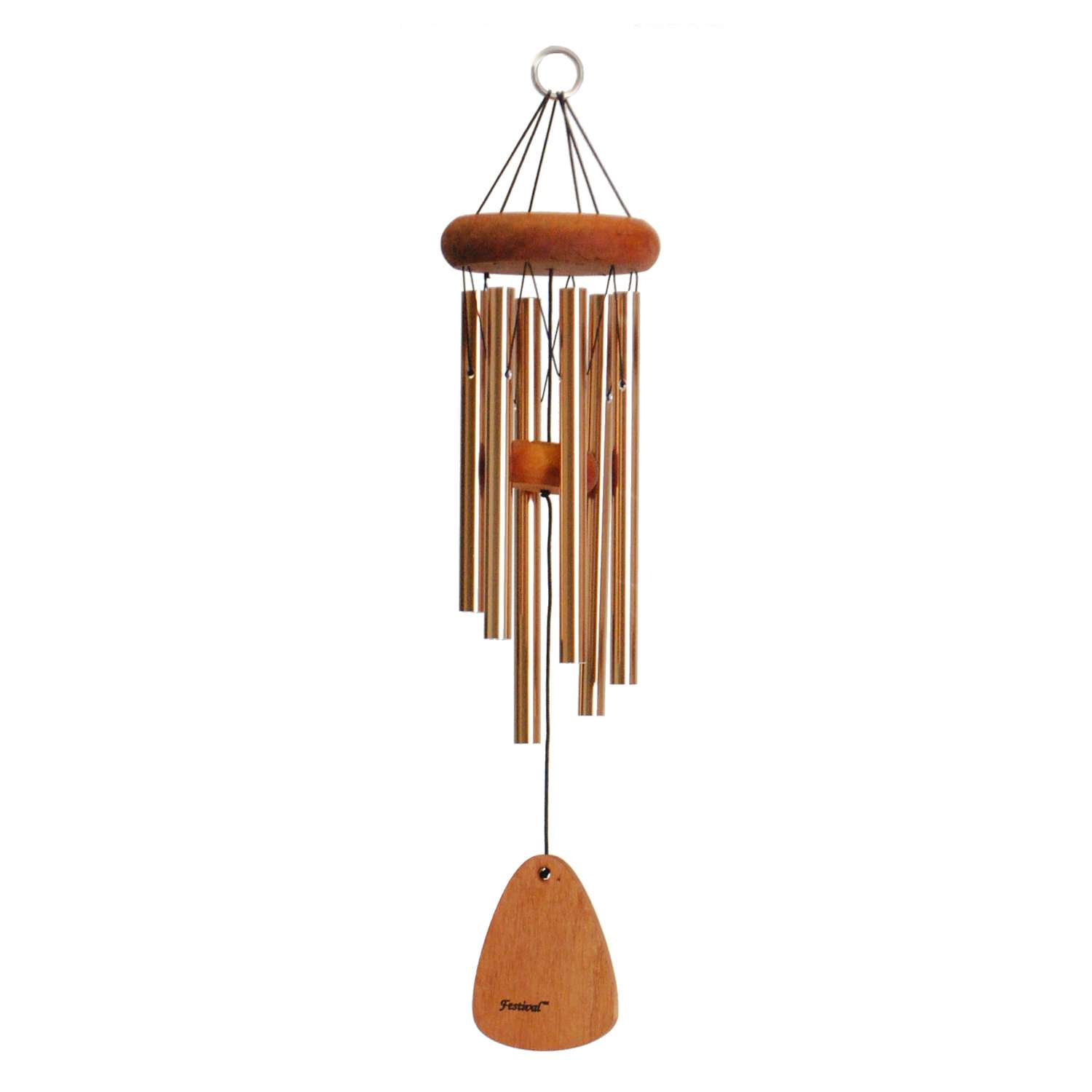  Festival Bronze Aluminum/Wood 18 In. Wind Chime