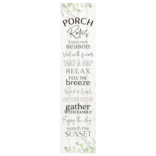  P. Graham Dunn Multicolored Wood 60 In. H Porch Rules Porch Sign