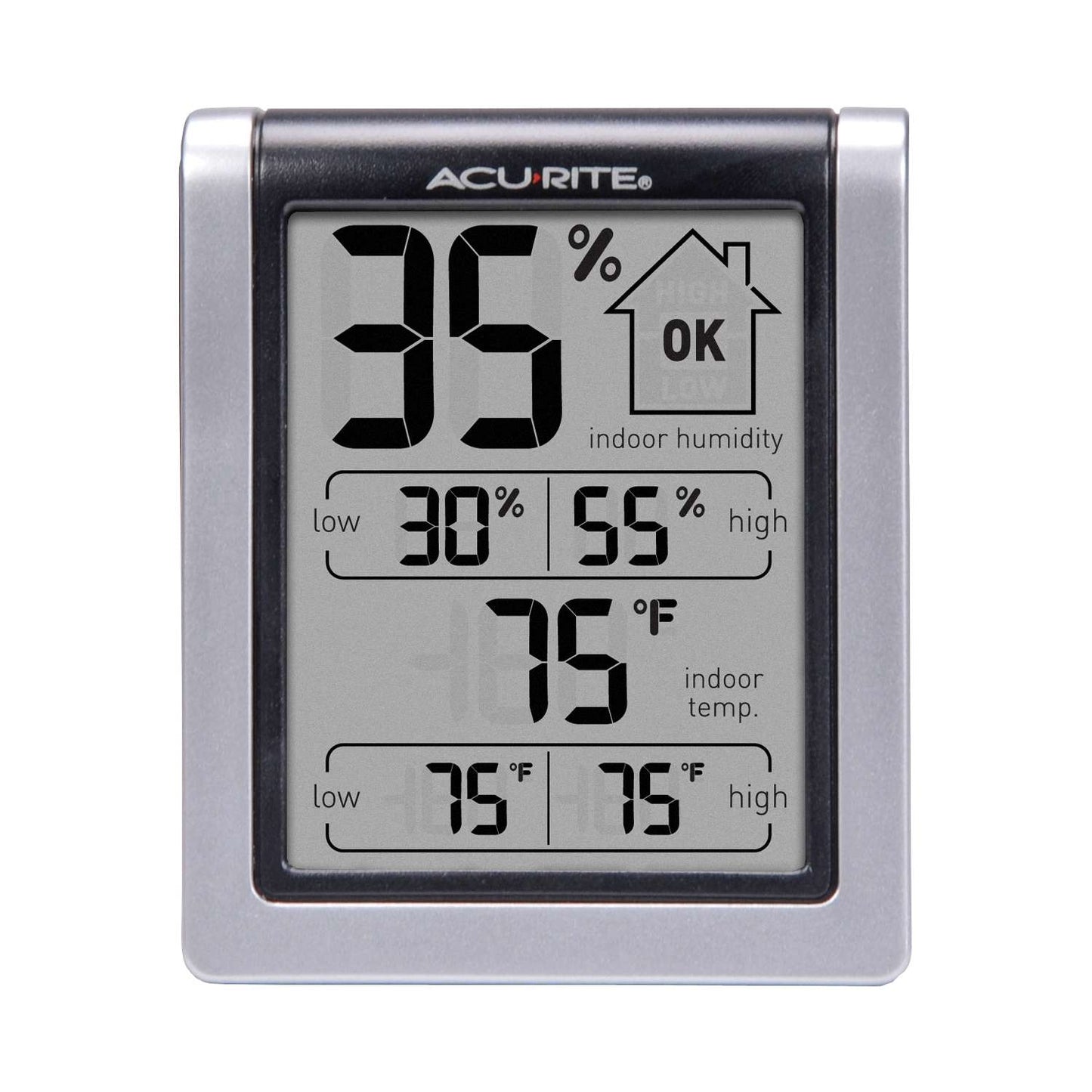  AcuRite Humidity Meter/Thermometer Plastic Gray