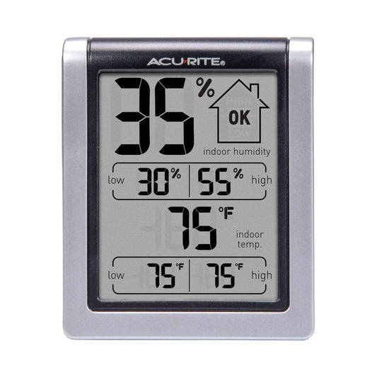  AcuRite Humidity Meter/Thermometer Plastic Gray